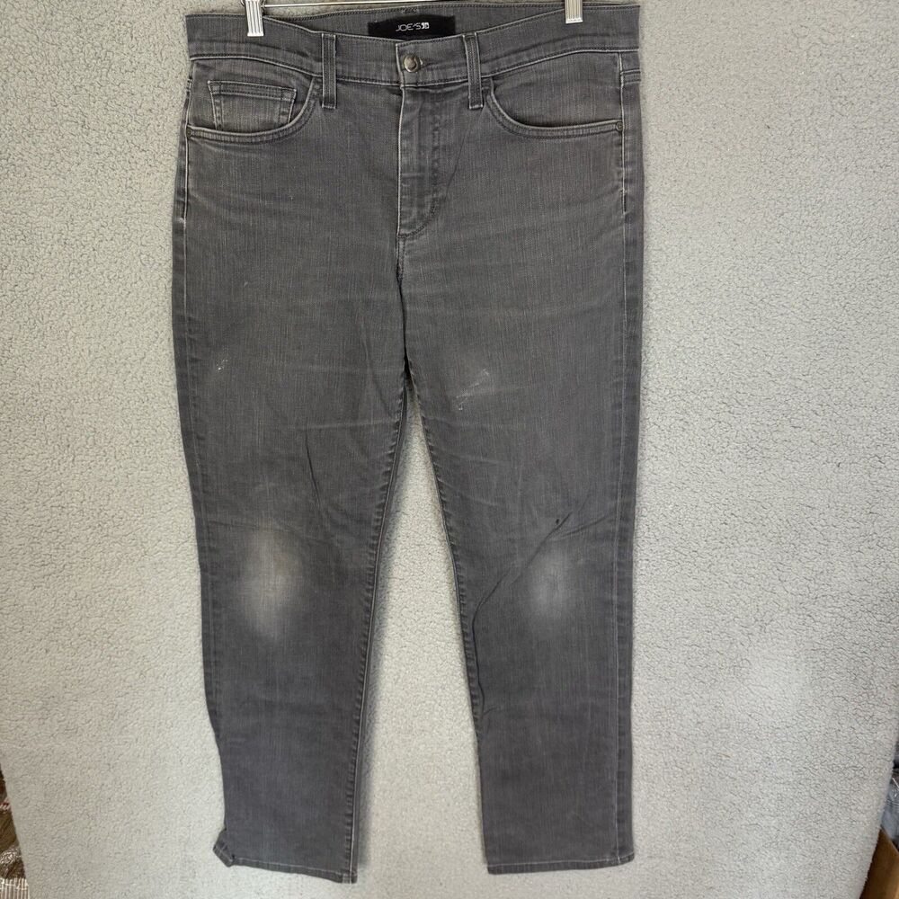 Joes‎ Jeans Mens 34x33 Gray Straight Slim Fit Mid Rise Dark Wash Denim Stretch
